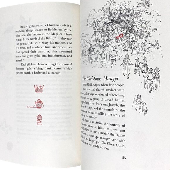 Holly Reindeer and Colored Lights The Story of the Christmas Symbols HC Barth - Picture 8 of 9